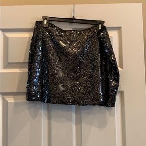 Black and silver skirt